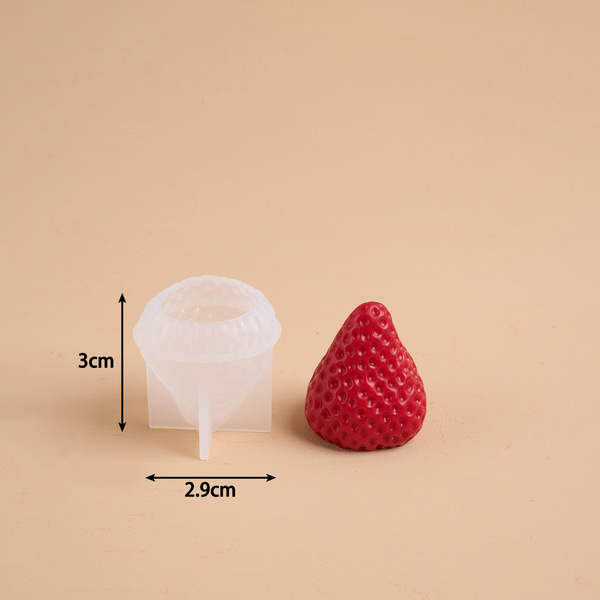 Strawberry Aromatherapy Candle Silicone Mold DIY Crystal Drop Glue Strawberry Hanging Ornament Silicone Mold Aromatherapy Gypsum Production